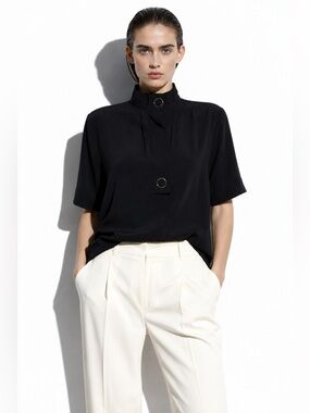 Sandro Mock neck polo shirt